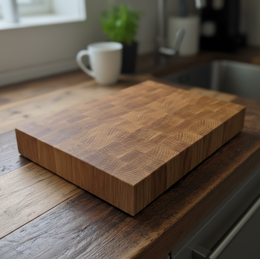 White Oak End Grain Cutting Board: Handmade Butcher Block