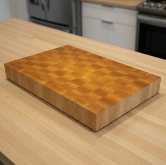 Maple End Grain Cutting Board – Handmade Butcher Block Style Chopping Board