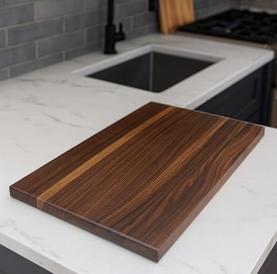 Walnut edge grain cutting board
