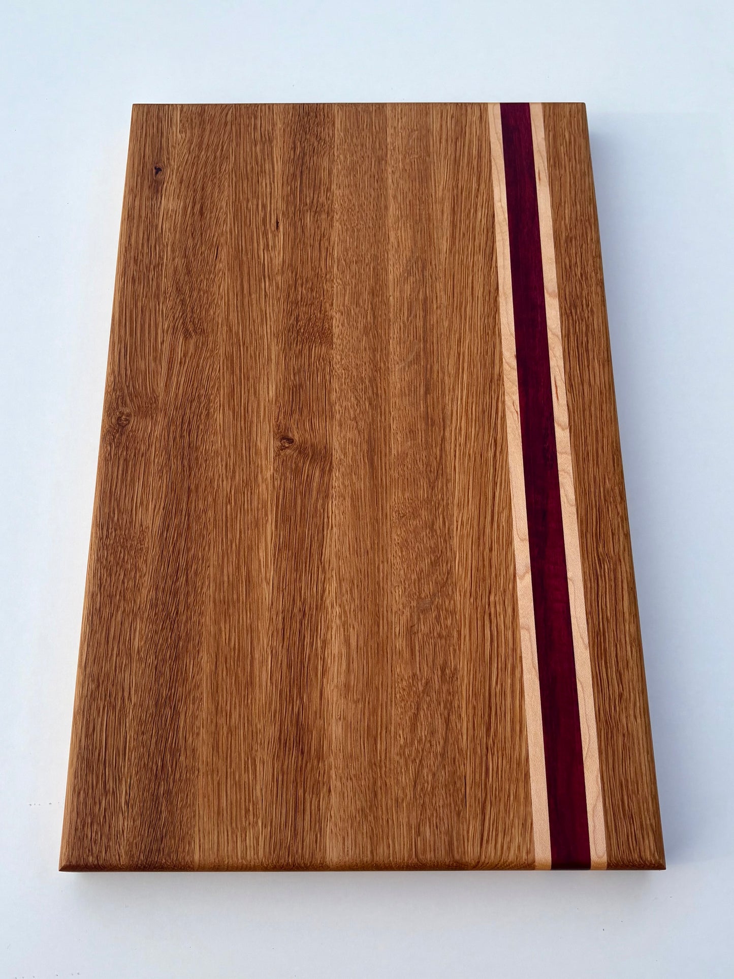 Ready to ship - Oak, maple and purple heart cutting board