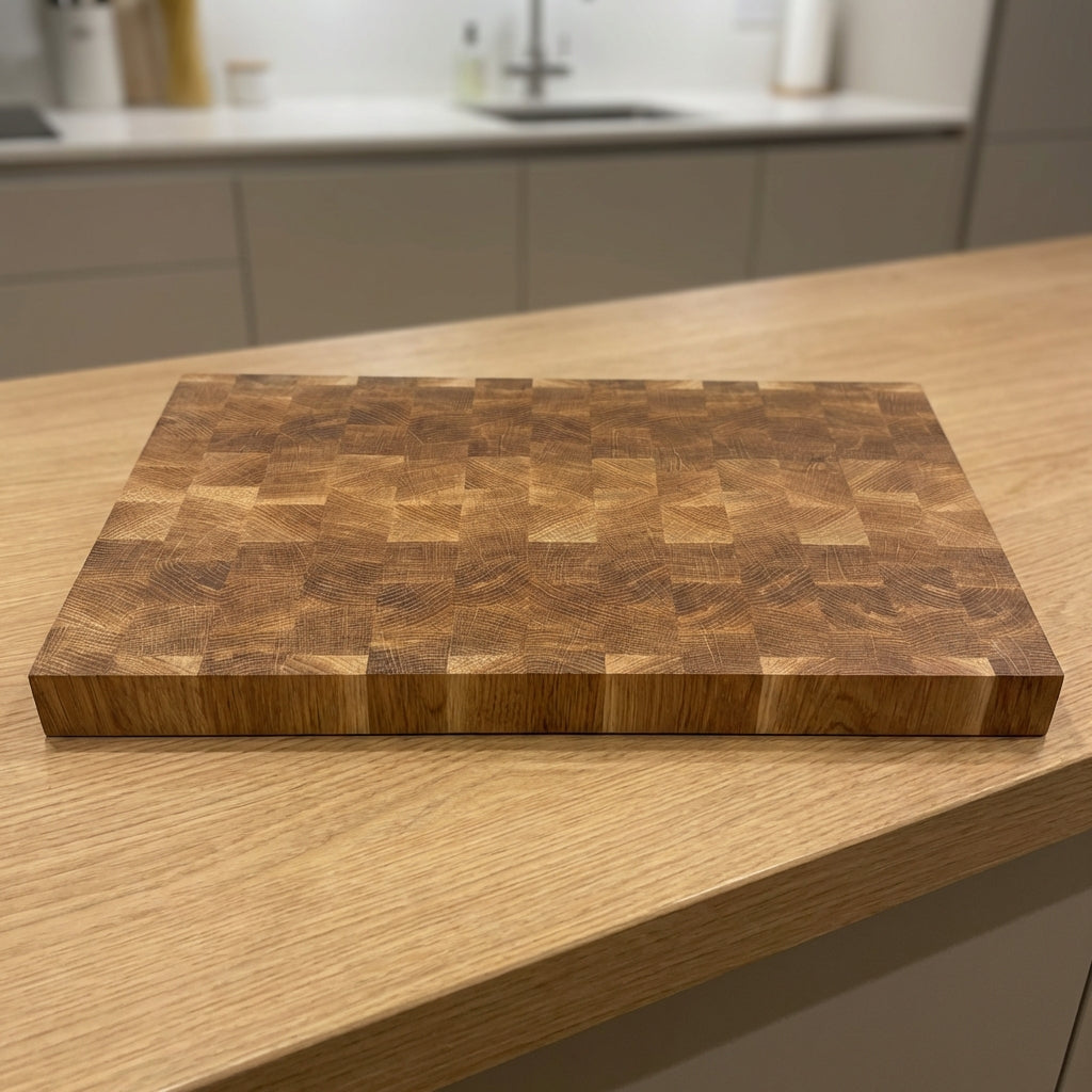 White Oak End Grain Cutting Board: Handmade Butcher Block