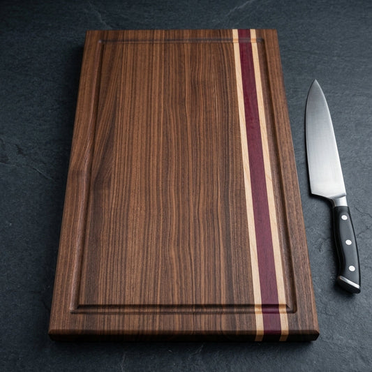 Walnut, Maple and Purpleheart Cutting Board
