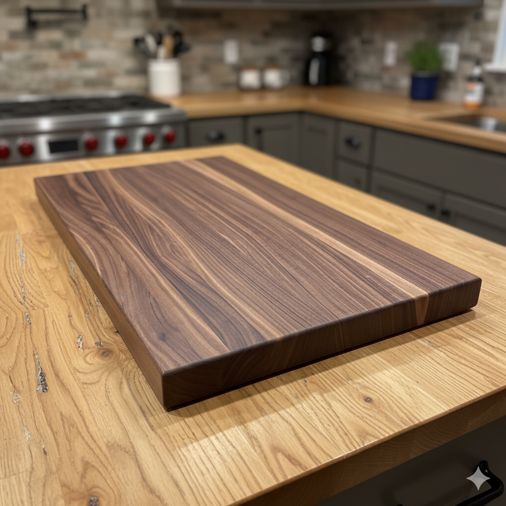 Walnut edge grain cutting board