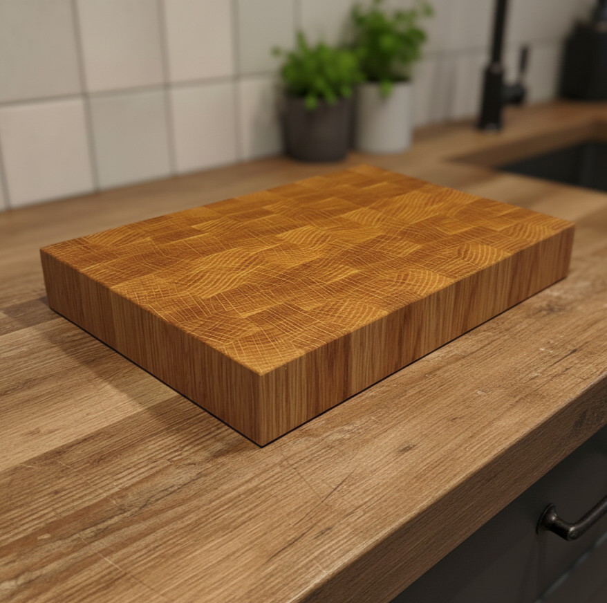 White Oak End Grain Cutting Board: Handmade Butcher Block