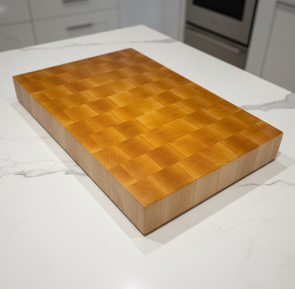 Maple End Grain Cutting Board – Handmade Butcher Block Style Chopping Board
