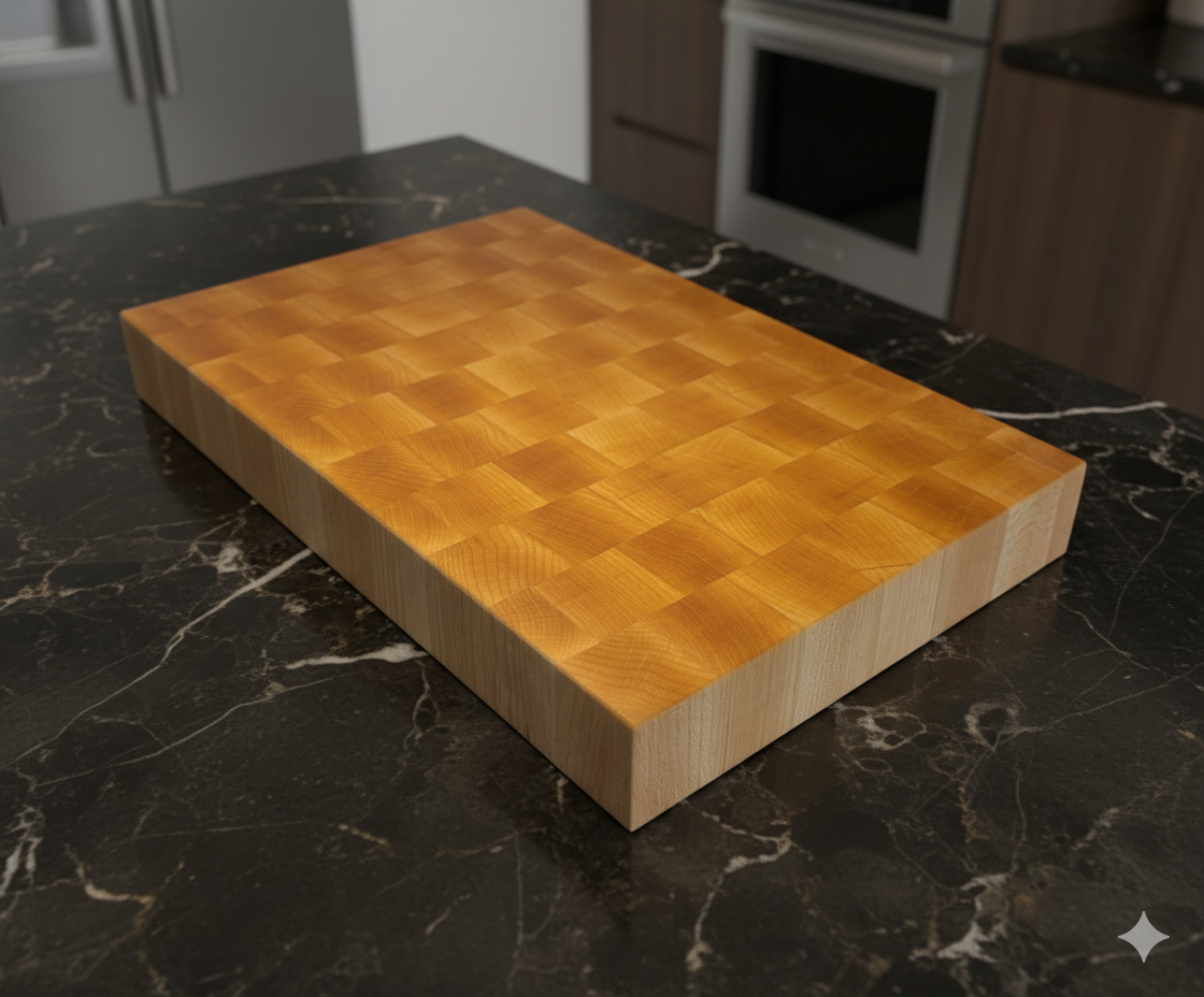 Maple End Grain Cutting Board – Handmade Butcher Block Style Chopping Board