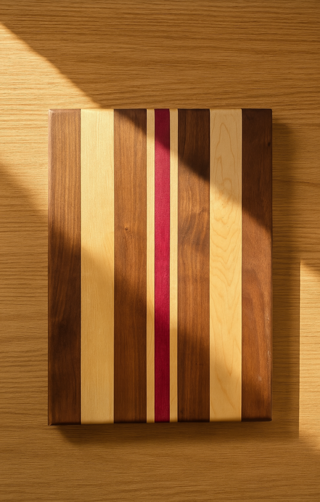Walnut, Maple & Purpleheart Cutting Board – Handmade Chopping Board