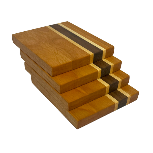 Handmade Cherry, Maple & Walnut Coaster