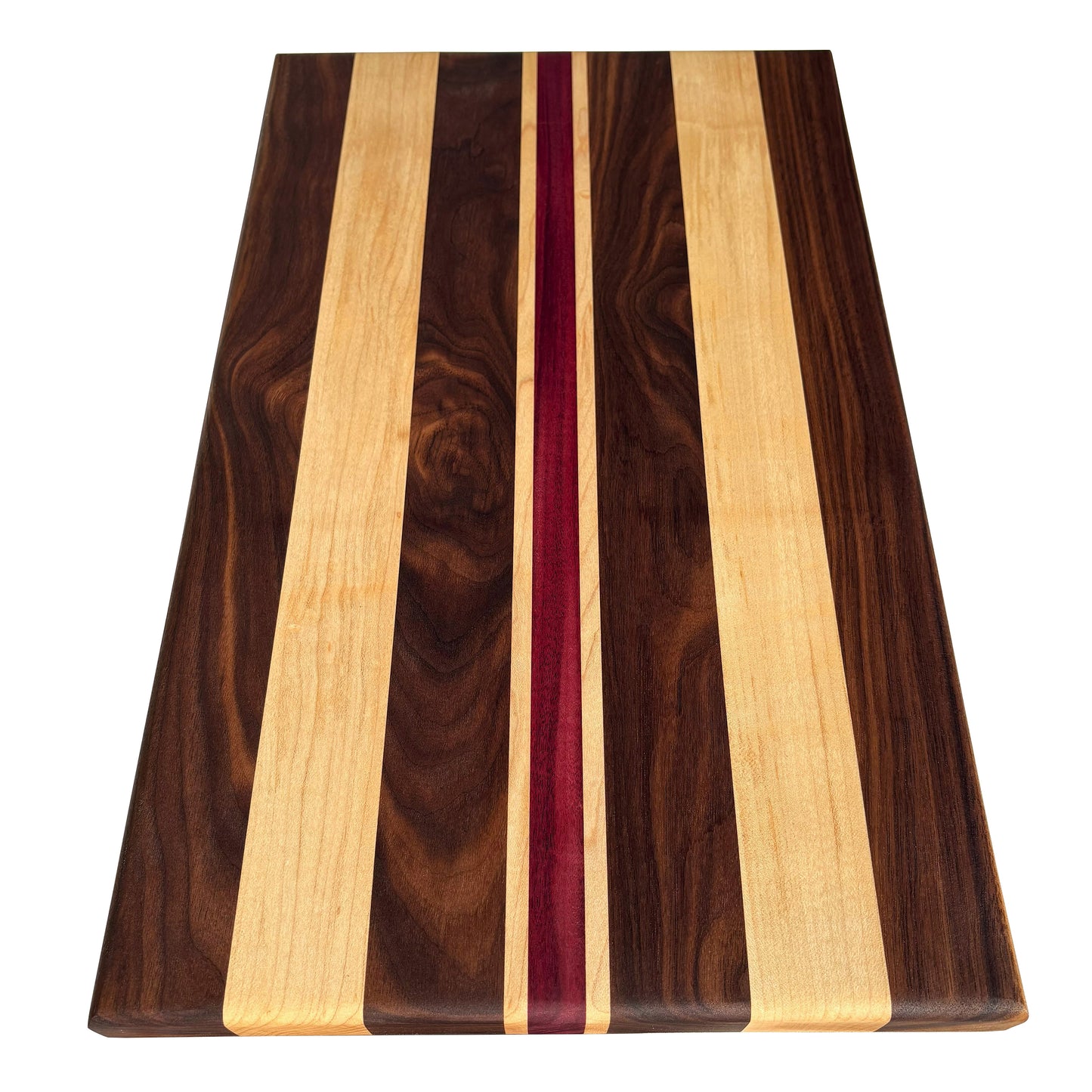 Walnut, Maple and Purpleheart Cutting Board