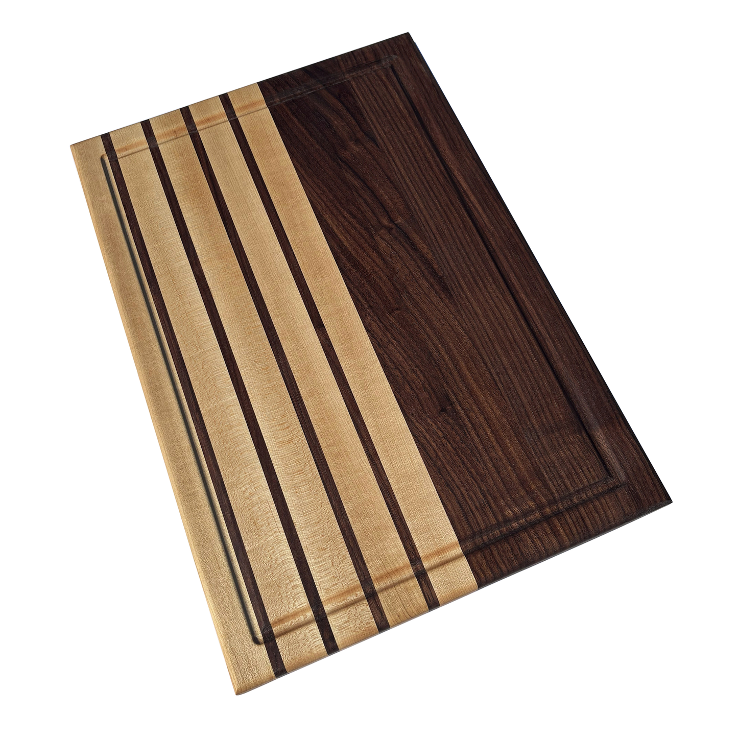 Walnut and Maple Stripped Cutting Board