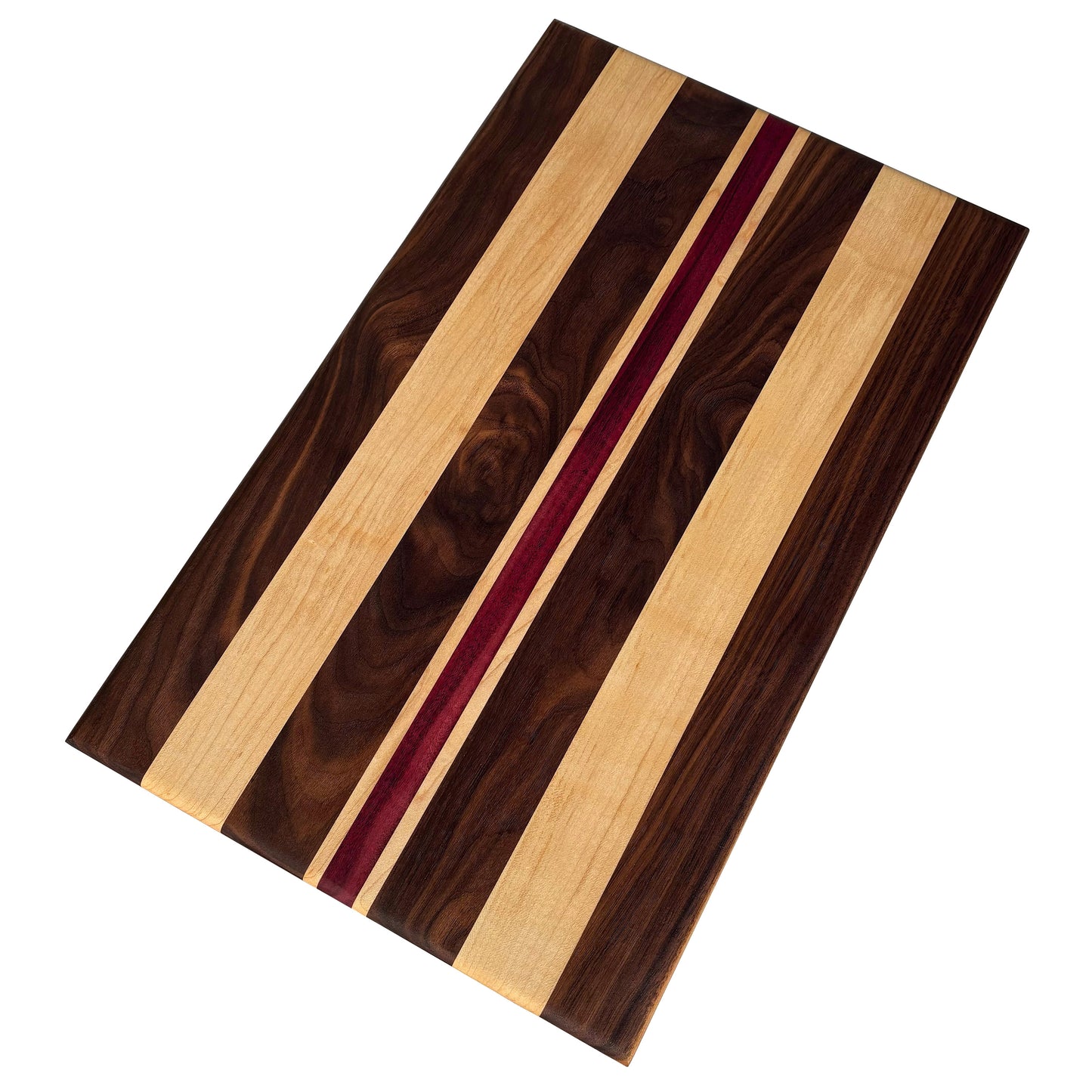 Walnut, Maple and Purpleheart Cutting Board