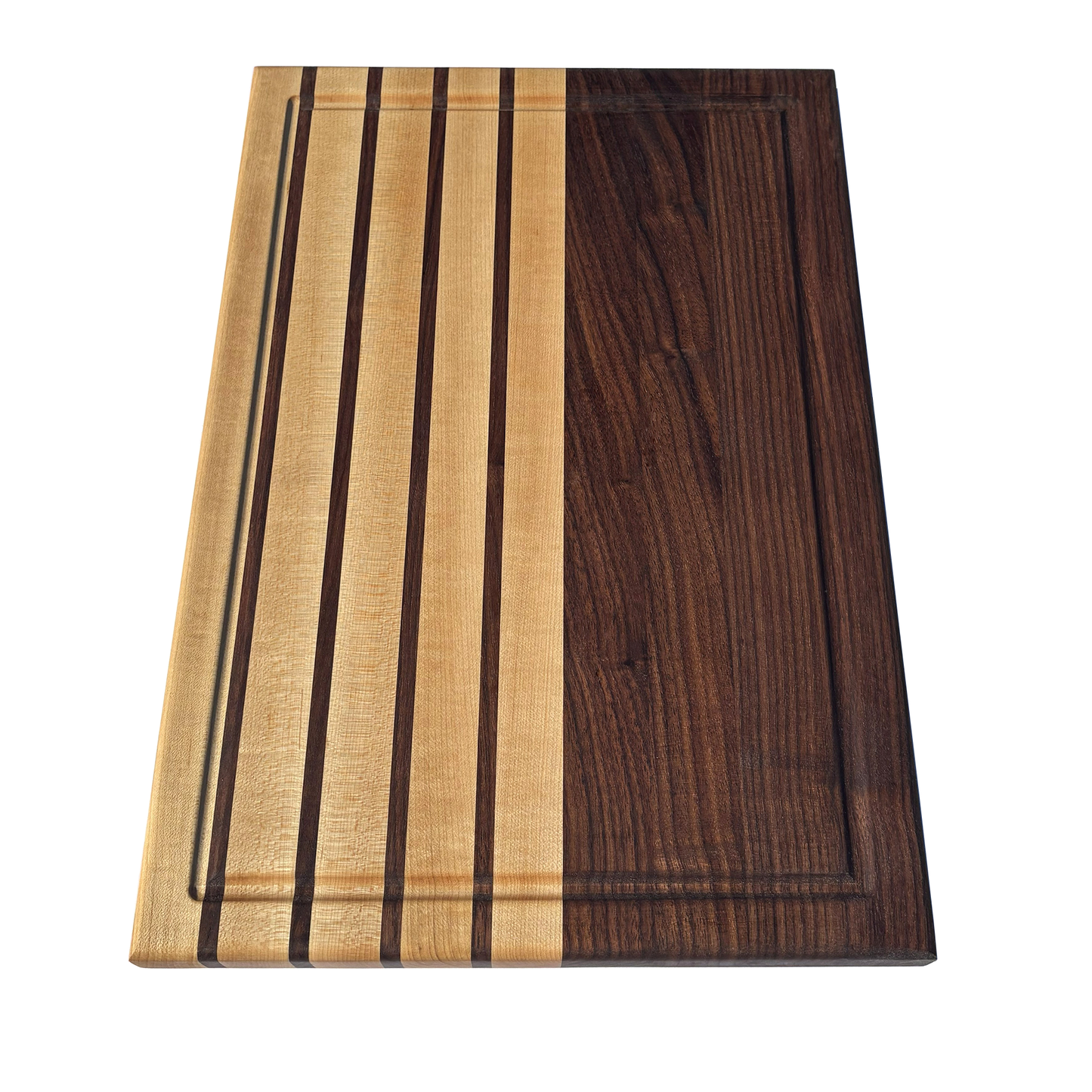 Walnut and Maple Stripped Cutting Board
