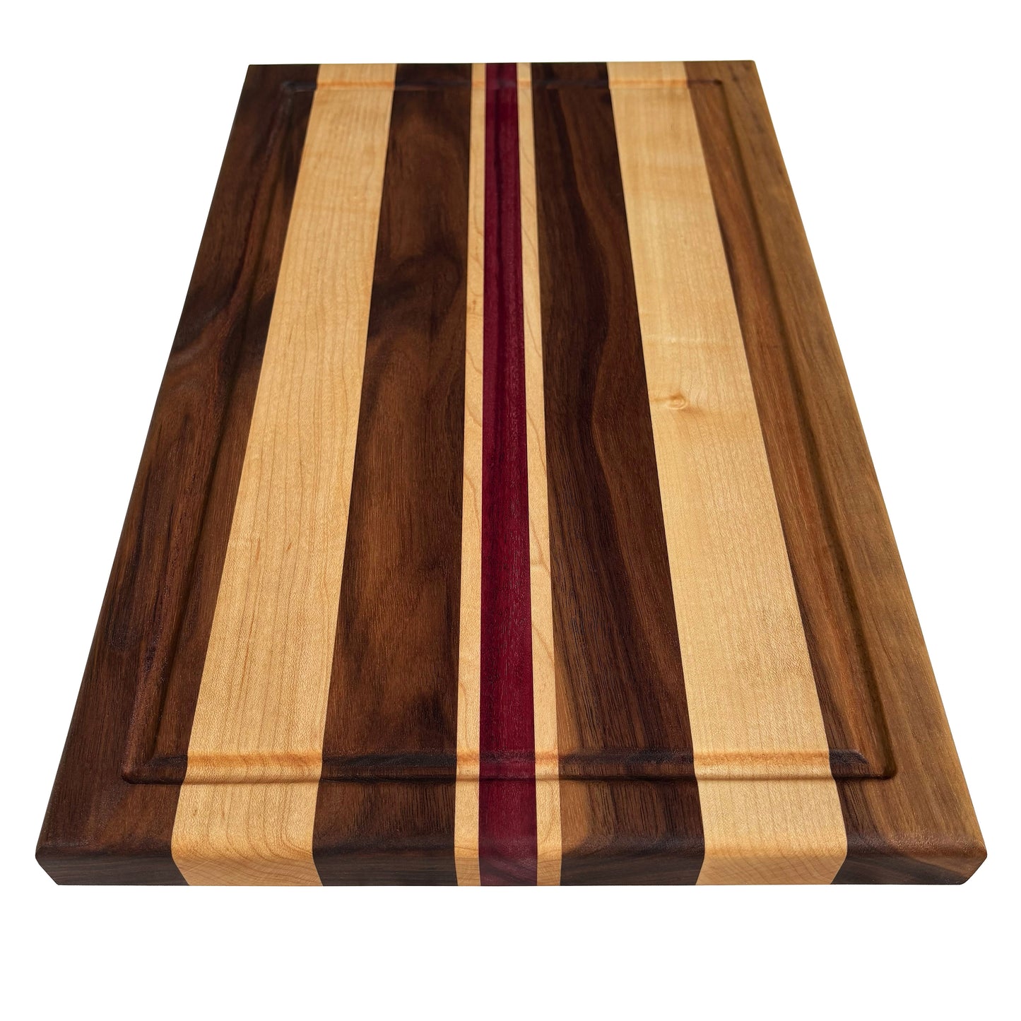 Walnut, Maple and Purpleheart Cutting Board