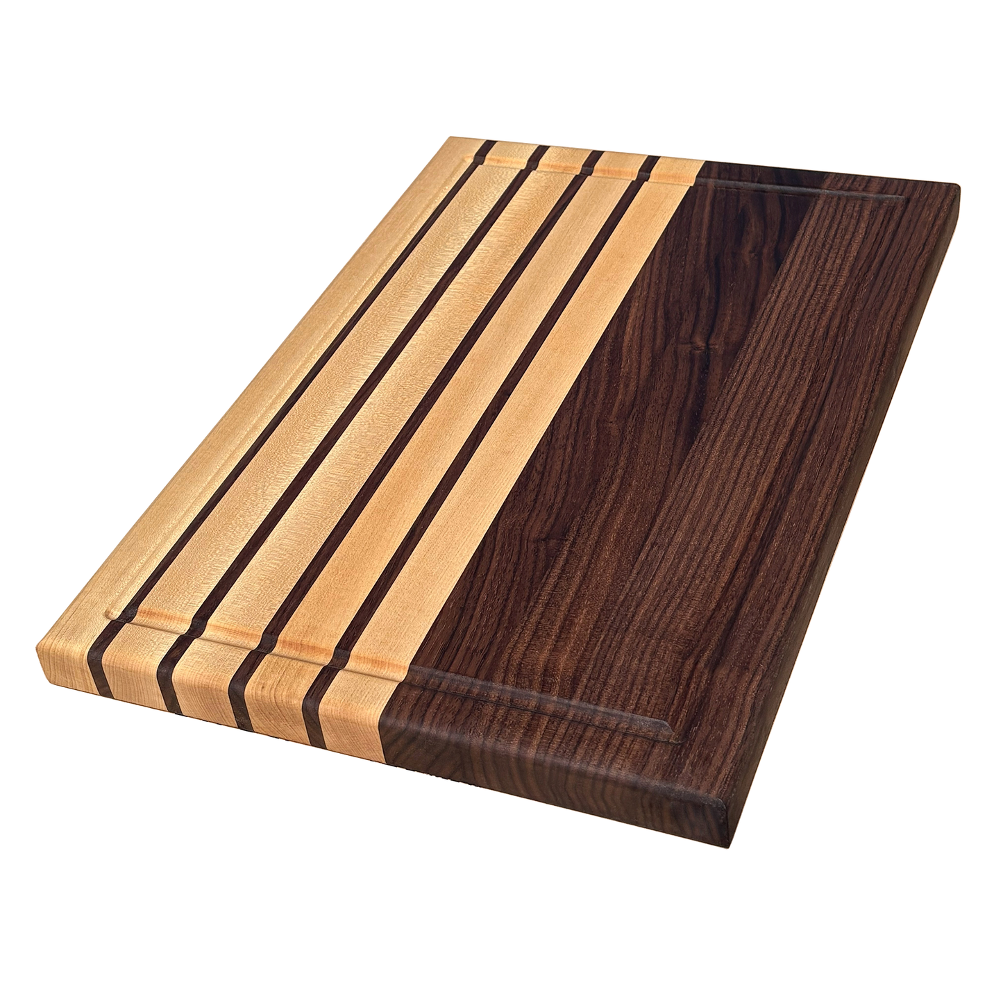 Walnut and Maple Stripped Cutting Board
