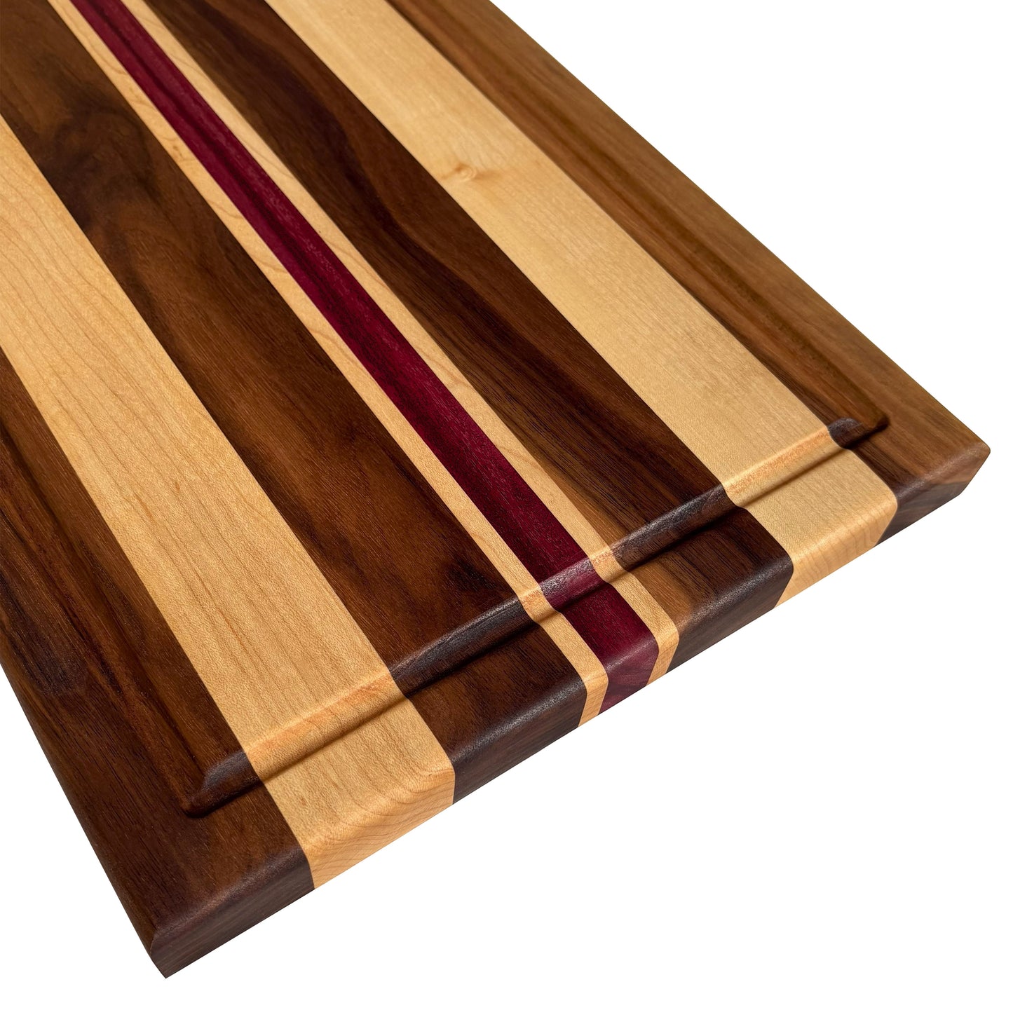 Walnut, Maple and Purpleheart Cutting Board