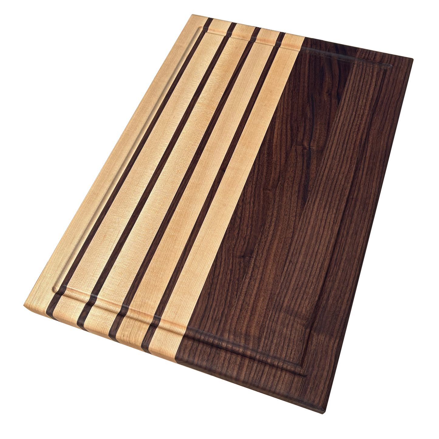 Walnut and Maple Stripped Cutting Board