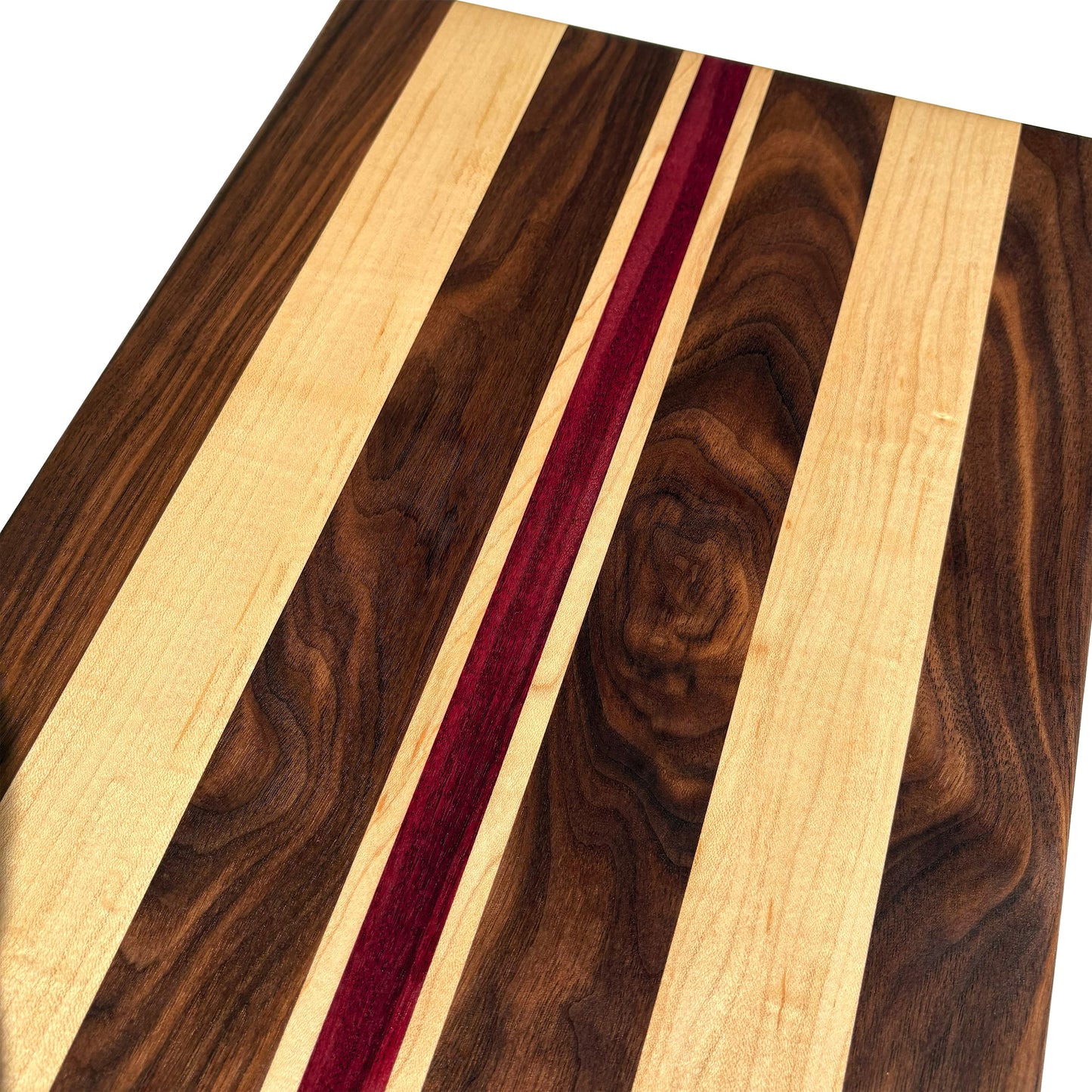 Walnut, Maple and Purpleheart Cutting Board