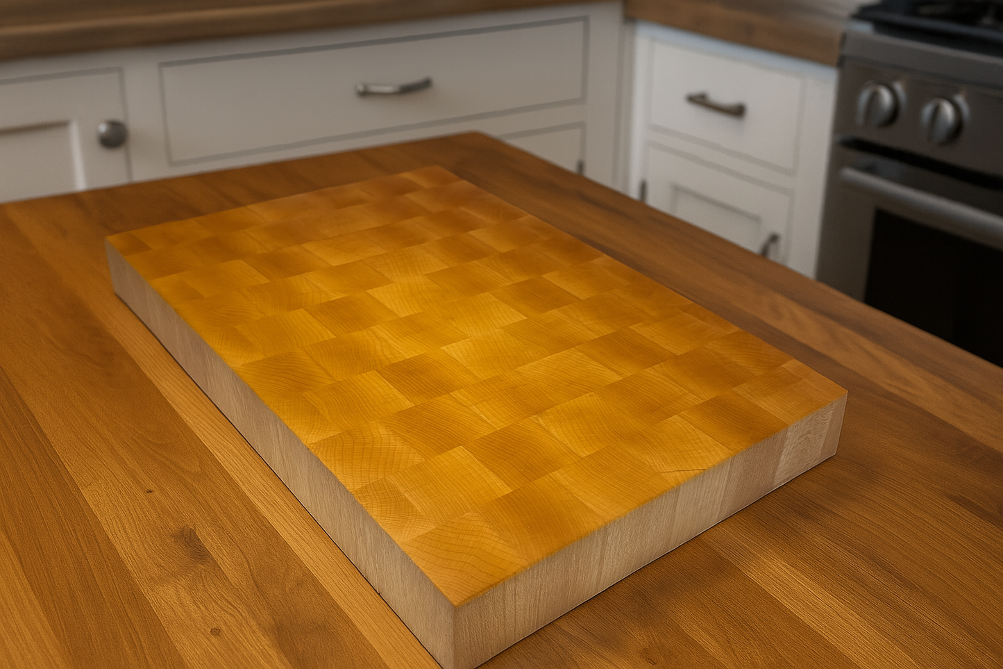 Maple End Grain Cutting Board – Handmade Butcher Block Style Chopping Board