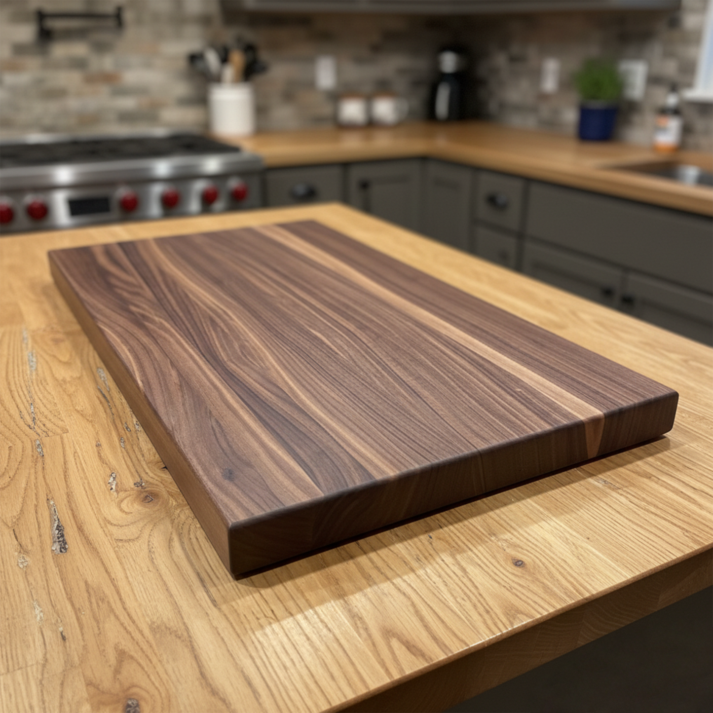 Walnut Edge Grain Cutting Board – Handmade Hardwood Chopping Board